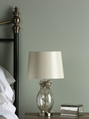 Laura Ashley Champagne Gold Pineapple Cut Glass Small Table Lamp with Shade - Image 2 of 4