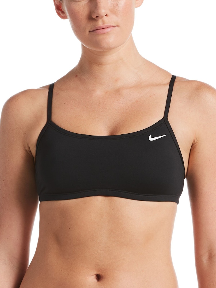 Nike Black Swim Essential Racerback Bikini Top - Image 2 of 4 Nike Black Swim Essential Racerback Bikini Top - Image 2 of 4