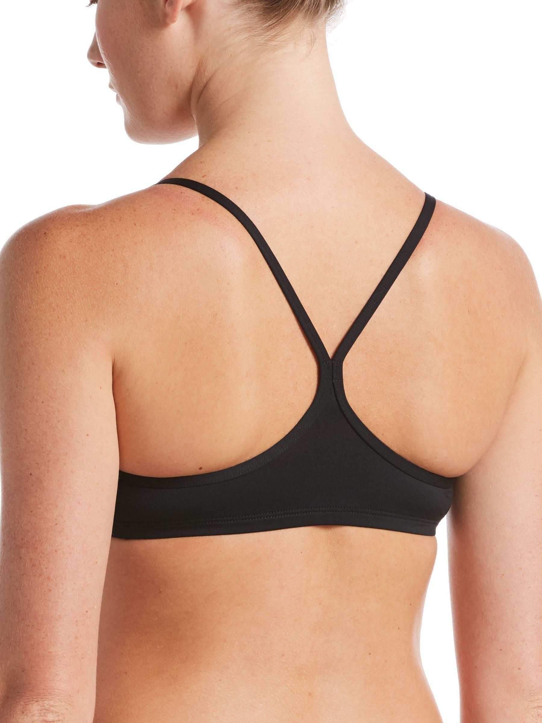 Nike swim racerback bikini top in black outlet
