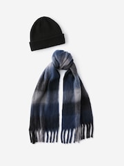 Negro - Conjunto de gorro de punto grueso y bufanda ancha de Cotton On - Imagen 1 de 3