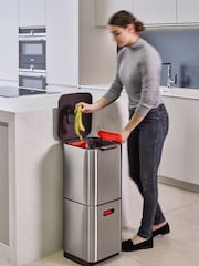 Joseph Joseph Silver Totem Compact 40L Waste Separation And Recycling Unit Bin - Image 2 of 4