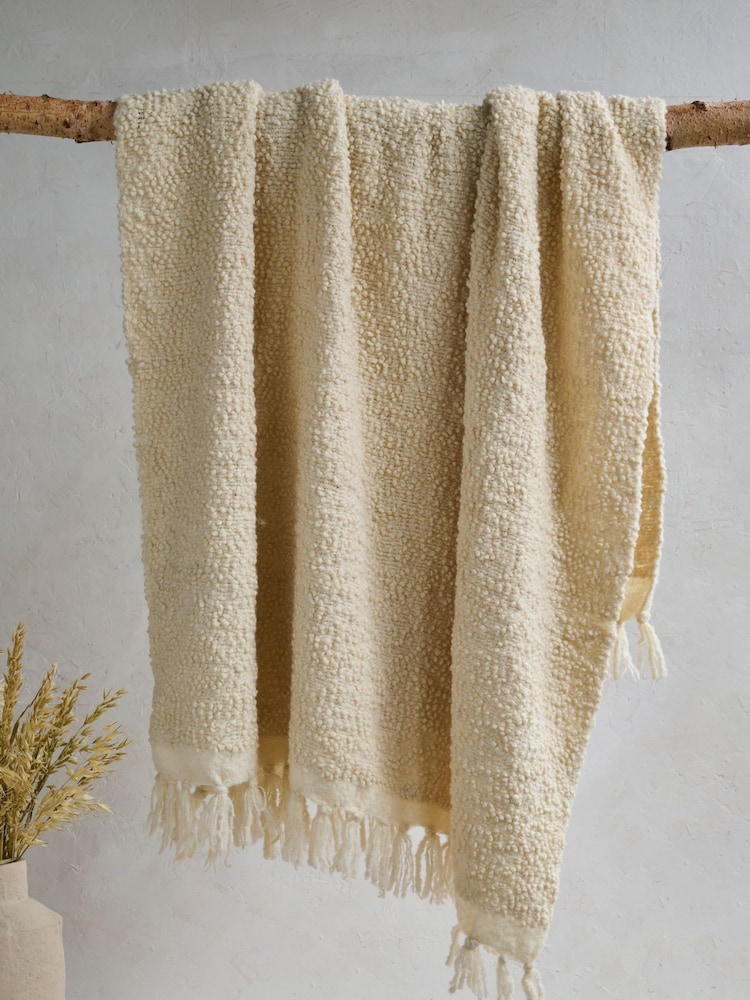 French Connection Cream Savannah Boucle Throw - Image 1 of 4