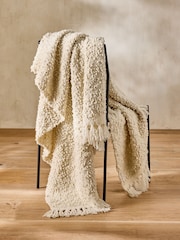 French Connection Cream Savannah Boucle Throw - Image 2 of 4