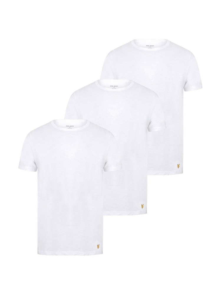 Lyle & Scott White Lounge T-Shirts 3 Pack - Image 1 of 3 Lyle & Scott White Lounge T-Shirts 3 Pack - Image 1 of 3