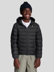 Lyle & Scott Black Boys Padded Hooded Jacket - Image 1 of 6