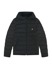 Lyle & Scott Black Boys Padded Hooded Jacket - Image 5 of 6