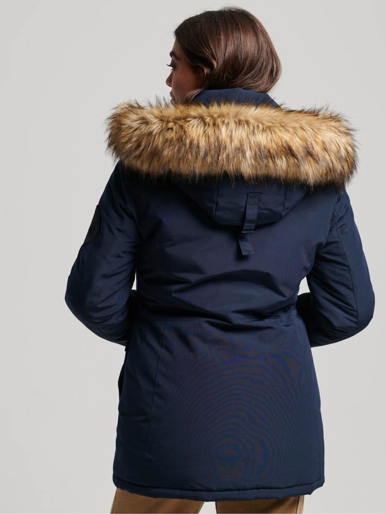 Superdry Blue Everest Faux Fur Hooded Parka - Image 2 of 5