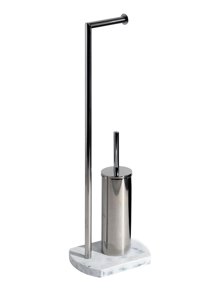 Showerdrape White Octavia Toilet Roll & Toilet Brush Holder - Image 2 of 2