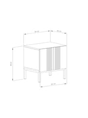 Frank Olsen White Iona 1 Door Side Table with SMART Features - Image 6 of 7
