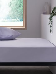 Lilac Purple Easy Care Polycotton Fitted Sheet - Image 2 of 5