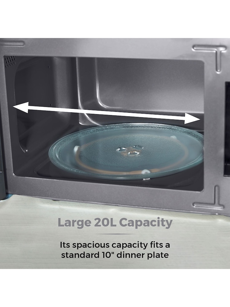 Tower Black 20L 800W Manual Microwave - Image 1 of 8