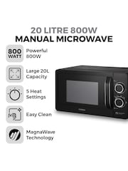 Tower Black 20L 800W Manual Microwave - Image 2 of 8