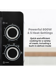 Tower Black 20L 800W Manual Microwave - Image 3 of 8