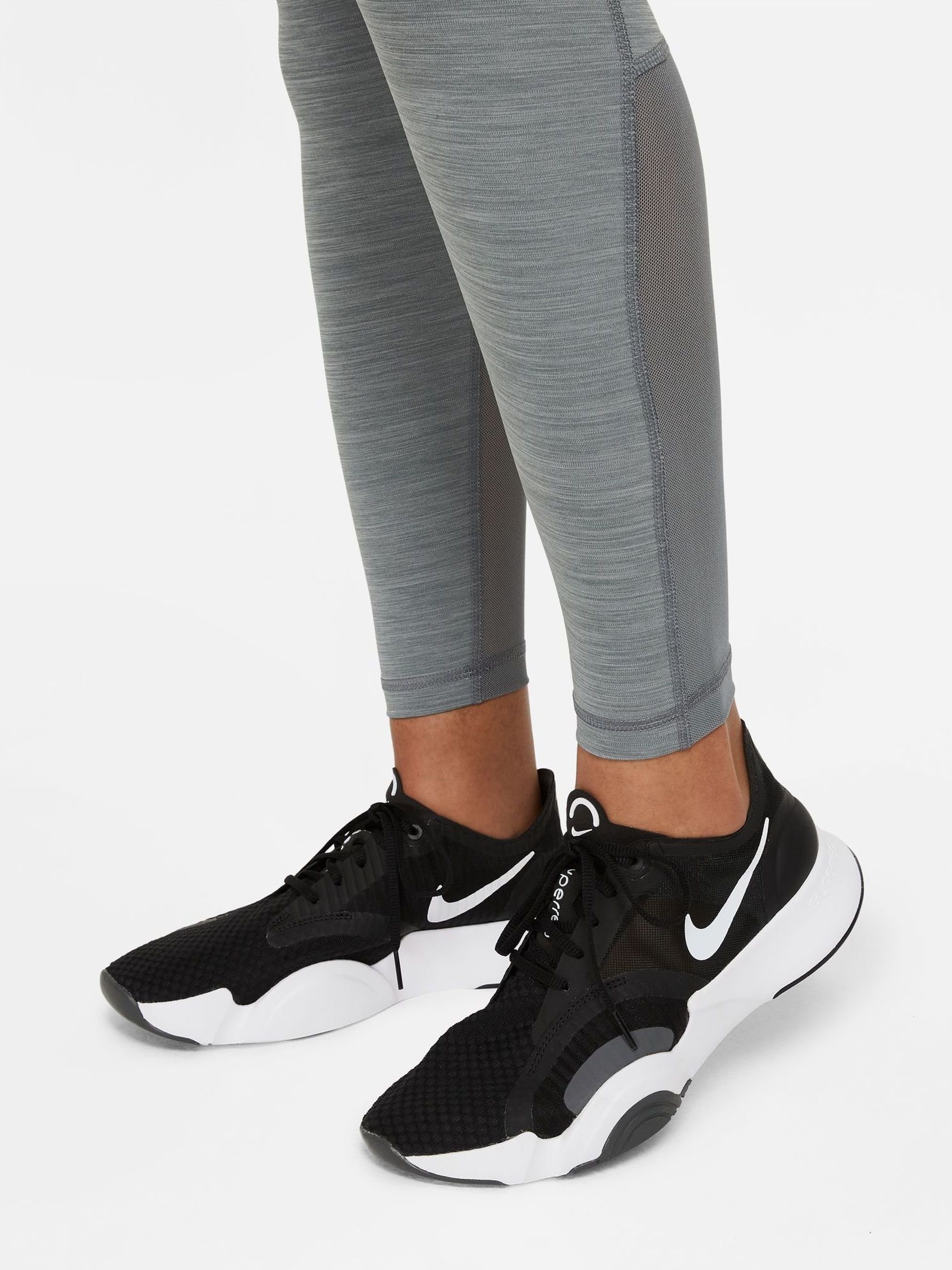 Nike grey leggings with panel detail shop
