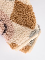 Cream/Brown Baby Borg Hooded Fleece Jacket (0mths-2yrs) - Image 10 of 11