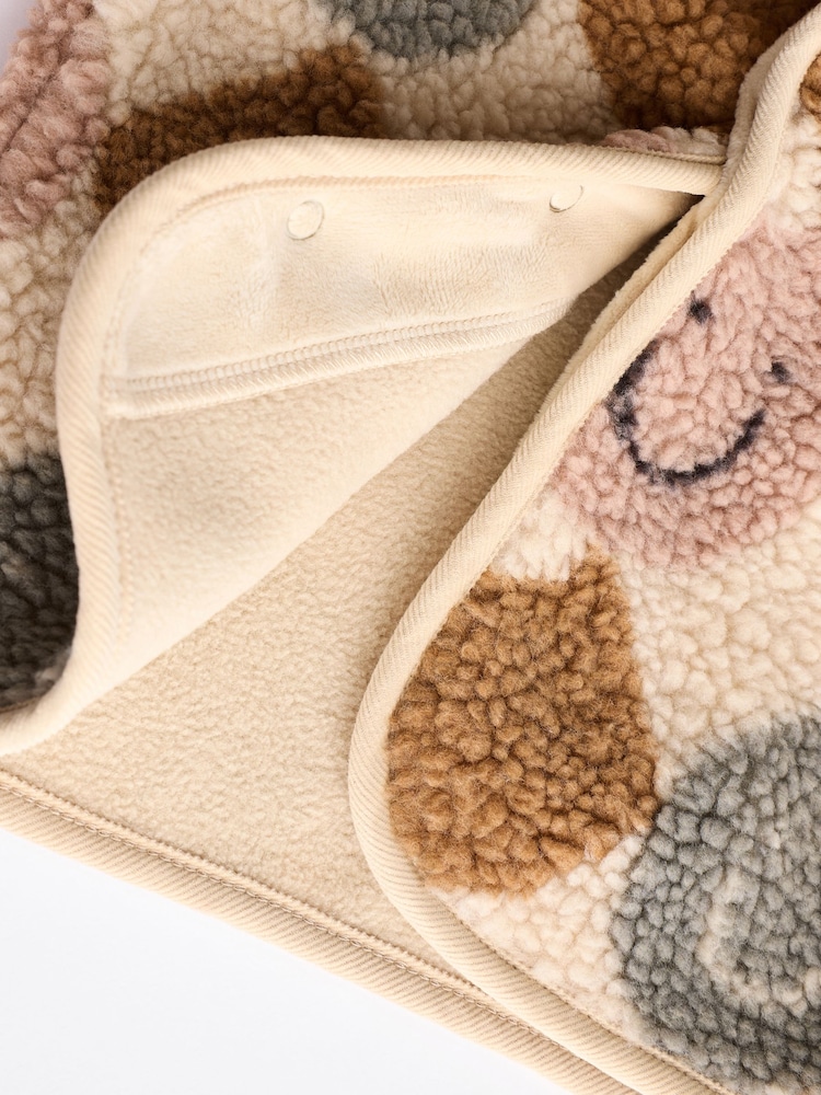 Cream/Brown Baby Borg Hooded Fleece Jacket (0mths-2yrs) - Image 11 of 11