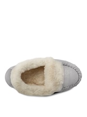 Totes Grey Ladies Sparkle Moccasin Slippers - Image 4 of 4