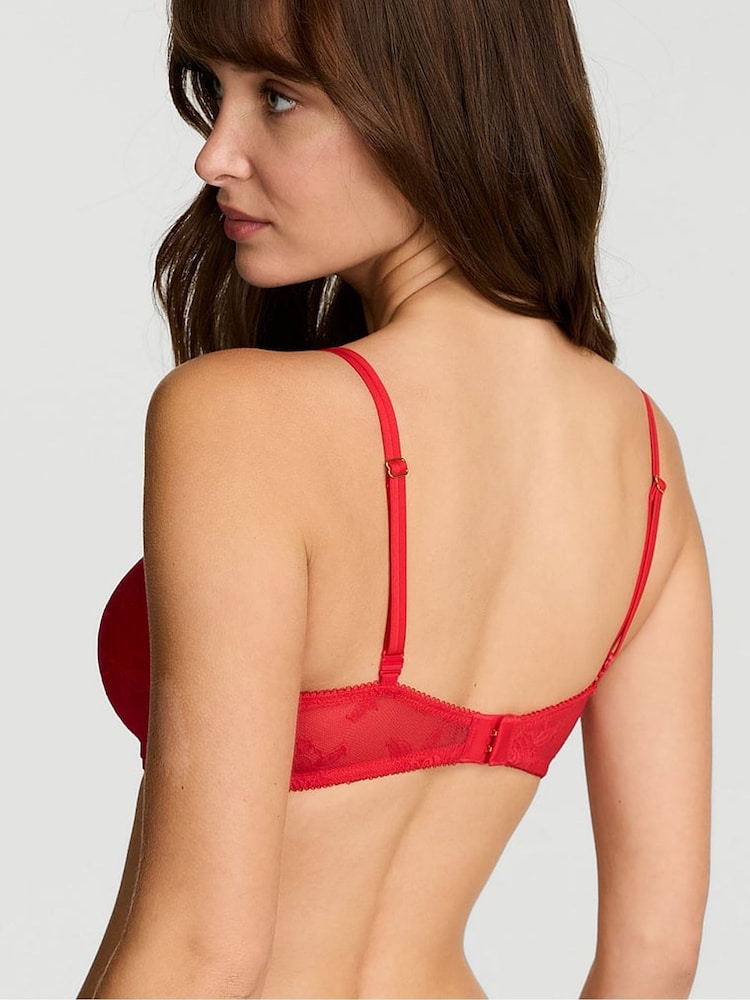 Victoria's Secret Kiss Red Push Up Lace Bra - Image 3 of 3 Victoria's Secret Kiss Red Push Up Lace Bra - Image 3 of 3