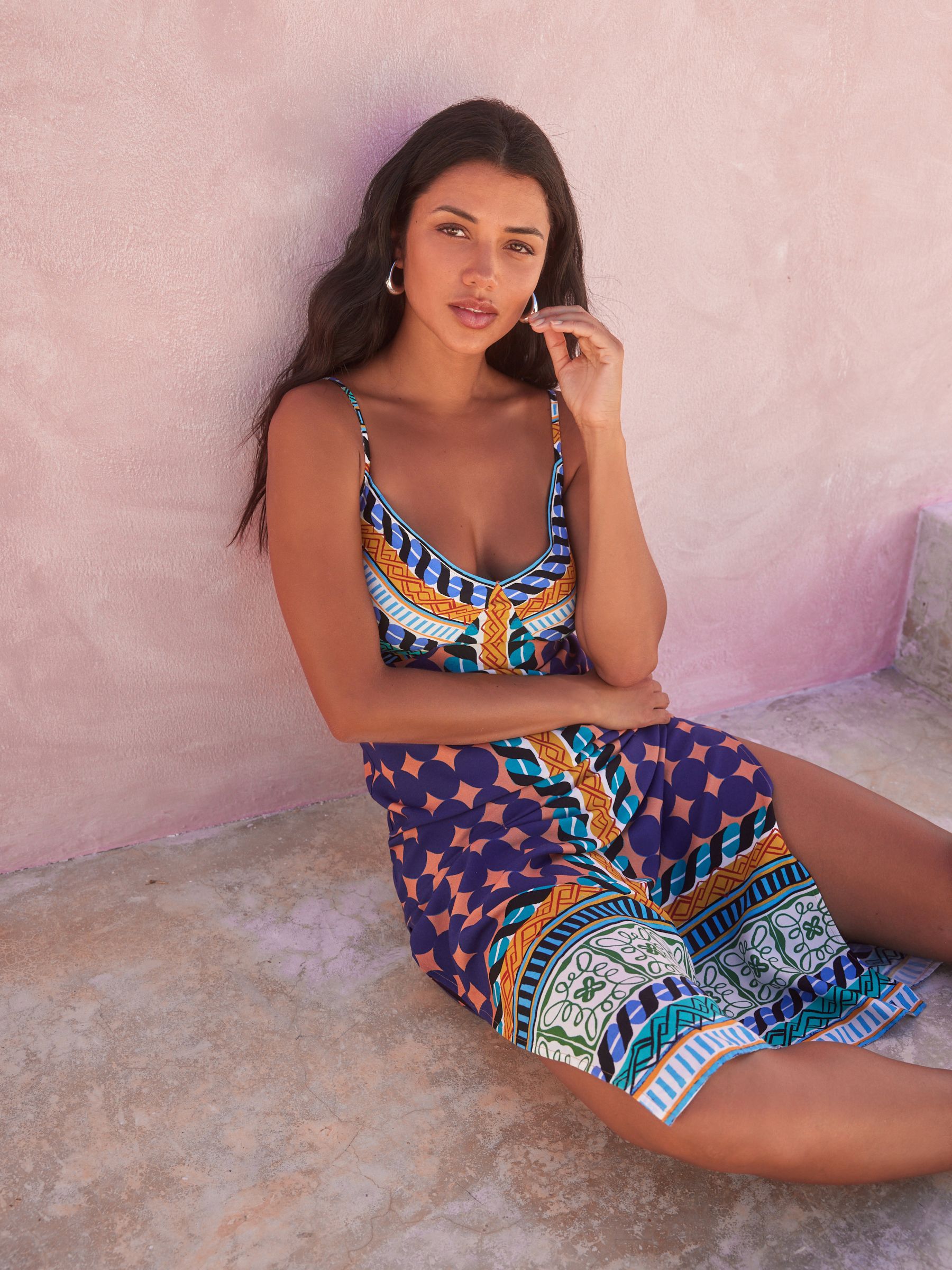 Midi strappy summer dress discount