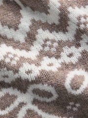 Gap Brown Fair Isle CashSoft Oversized Jumper (4-13yrs) - Image 5 of 5