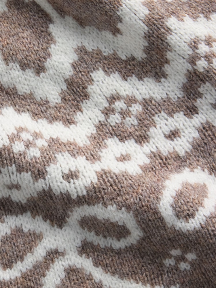 Gap Brown Fair Isle CashSoft Oversized Jumper (4-13yrs) - Image 5 of 5
