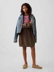 Gap Brown CashSoft Oversized Fair Isle Jumper Dress (4-13yrs) - Image 3 of 5