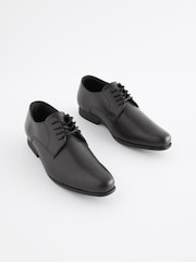 Black Standard Fit (F) School Leather Lace Up Shoes - Image 1 of 5