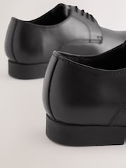 Black Standard Fit (F) School Leather Lace Up Shoes - Image 10 of 12