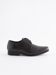 Black Standard Fit (F) School Leather Lace Up Shoes - Image 2 of 5