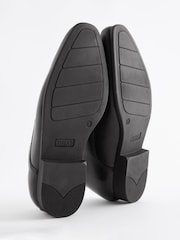 Black Standard Fit (F) School Leather Lace Up Shoes - Image 7 of 12