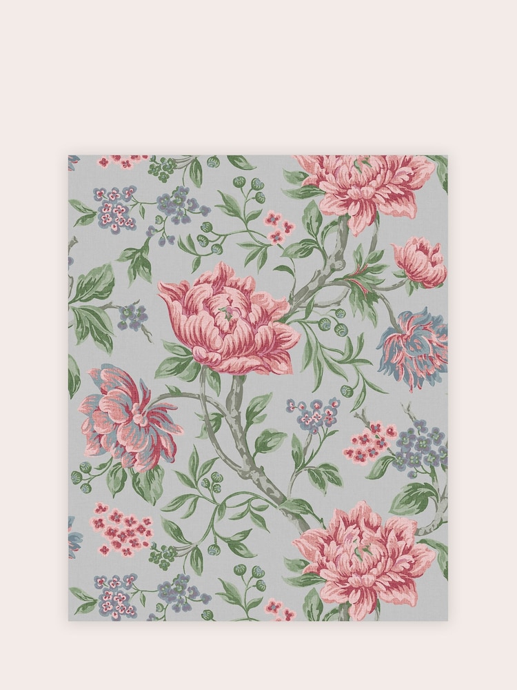 Laura Ashley Slate Grey Tapestry Floral 10M Wallpaper - Image 2 of 4