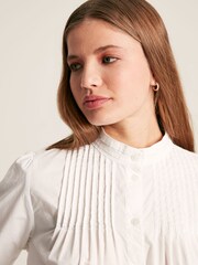 Joules Arabella Chalk White Pleated Blouse - Image 2 of 8