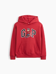 Gap Red Skiing Brannan Bear Relaxed Logo Hoodie (4-13yrs) - Image 2 of 4