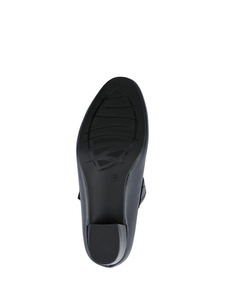 Pavers Blue Wide Fit Touch-Fasten Heeled Mary Janes - Image 5 of 5