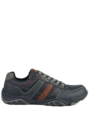 Pavers Blue Wide Fit Cushioned Rugged Lace Up Shoes - Image 2 of 6