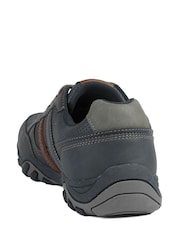 Pavers Blue Wide Fit Cushioned Rugged Lace Up Shoes - Image 3 of 6