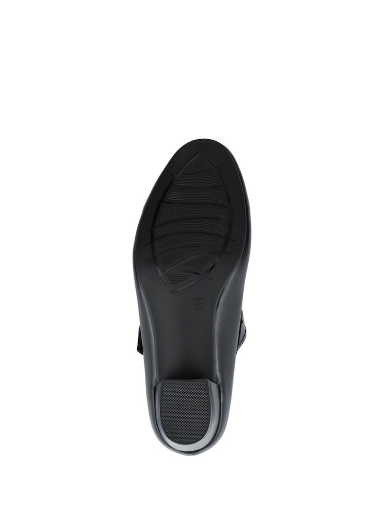 Pavers Black Wide Fit Touch-Fasten Heeled Mary Shoes - Image 5 of 5 Pavers Black Wide Fit Touch-Fasten Heeled Mary Shoes - Image 5 of 5