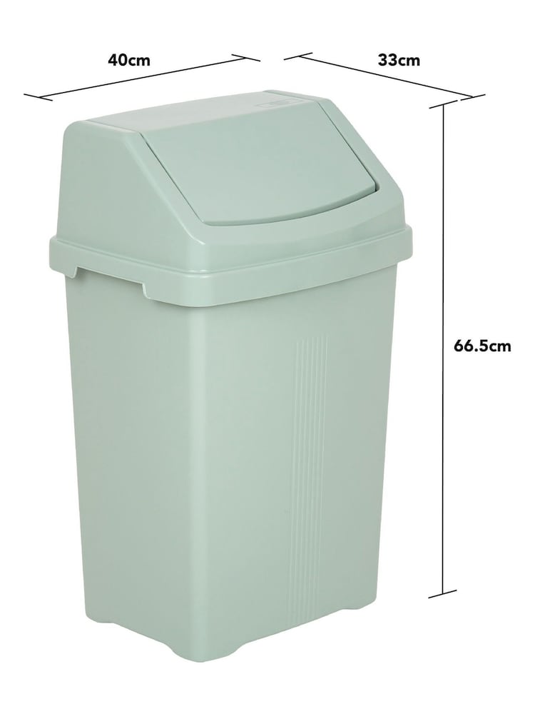 Wham Green Casa 50L Plastic Swing Bin - Image 4 of 4