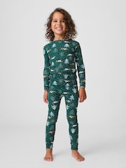 Gap Green Dogs Christmas Pyjamas Set (6mths-5yrs) - Image 2 of 5