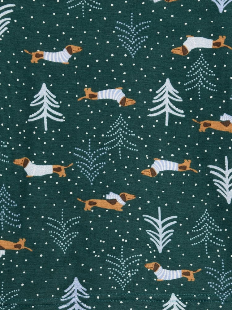Gap Green Dogs Christmas Pyjamas Set (6mths-5yrs) - Image 5 of 5