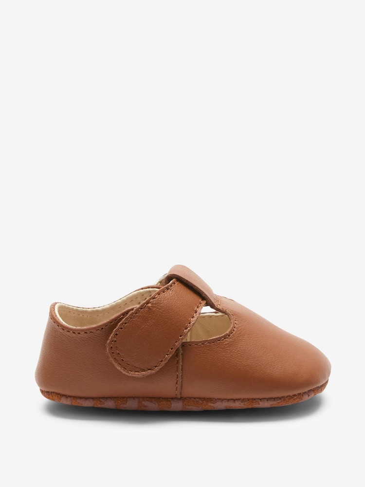 Hellbraun - Babyschuhe aus Leder mit T-Steg (0–24 Monate) - Bild 2 von 6 Hellbraun - Babyschuhe aus Leder mit T-Steg (0–24 Monate) - Bild 2 von 6
