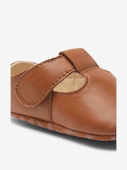 Tan Brown Baby Leather T-Bar Shoes (0-24mths) - Image 5 of 6