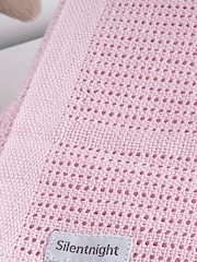 Silentnight 2 Pack Pink Safe Nights Traditional Cellular 100% Cotton Blankets - Image 2 of 4