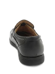 Pavers Black Wide Fit Smart Leather Slip On Shoes - Image 4 of 5