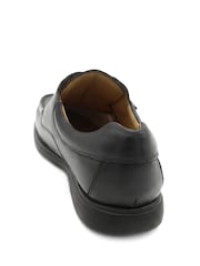 Pavers Black Wide Fit Smart Leather Adjustable Fasten Shoes - Image 3 of 5