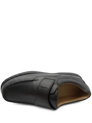 Pavers Black Wide Fit Smart Leather Adjustable Fasten Shoes - Image 5 of 5
