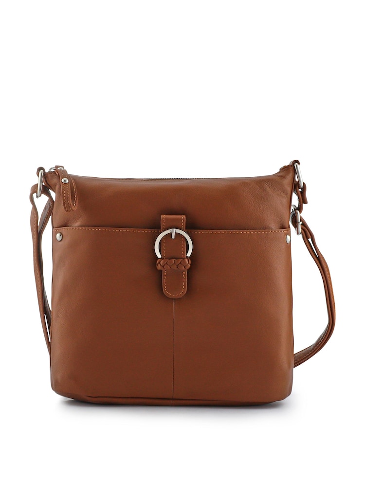 Pavers Leather Daily Zip-Close Cross-Body Bag - תמונה 1 מתוך 3