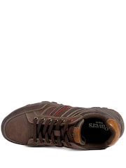 Pavers Brown Wide Fit Cushioned Rugged Lace Up Shoes - Image 4 of 6