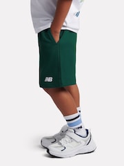 New Balance Forest Green Logo French Terry Shorts - Image 2 of 8