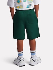 New Balance Forest Green Logo French Terry Shorts - Image 3 of 8